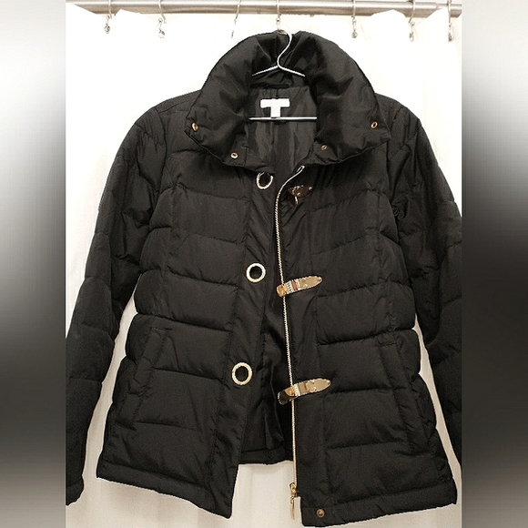 Woman's Charter Club Black Full Zip Puffer Jacket Size Medium - Picture 8 of 11